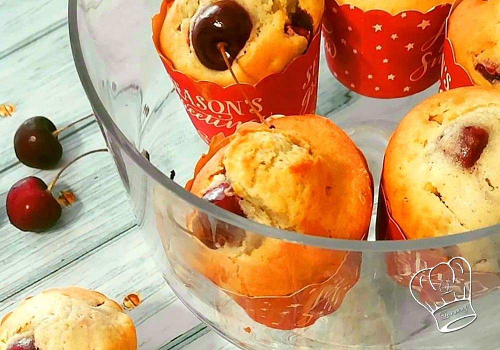 Muffins moelleux aux cerises