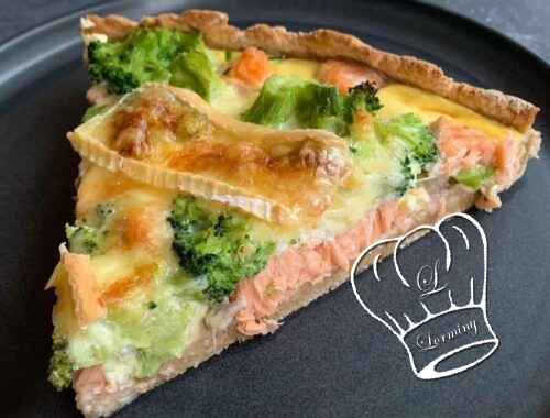 Quiche au saumon brocolis et brie