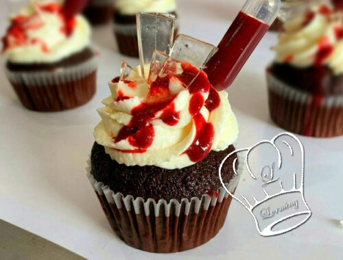 Cupcakes ensanglantes pour halloween