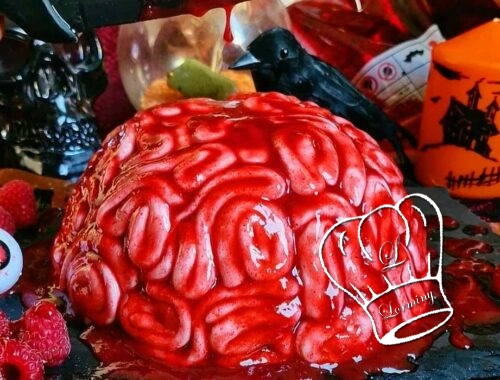 Gateau cerveau a la framboise