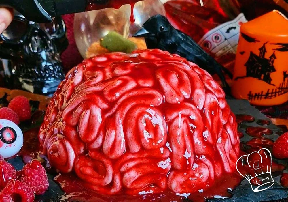 Gateau cerveau a la framboise