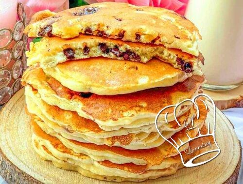 Pancakes aux pepites de chocolat