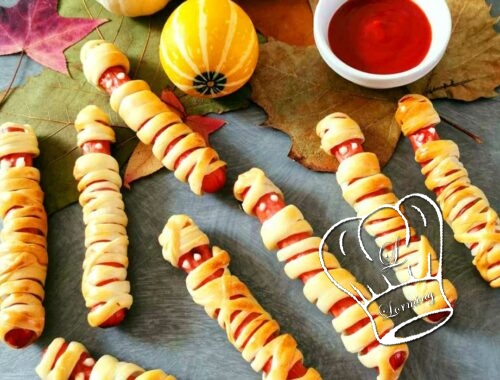 Saucisses momies pour halloween