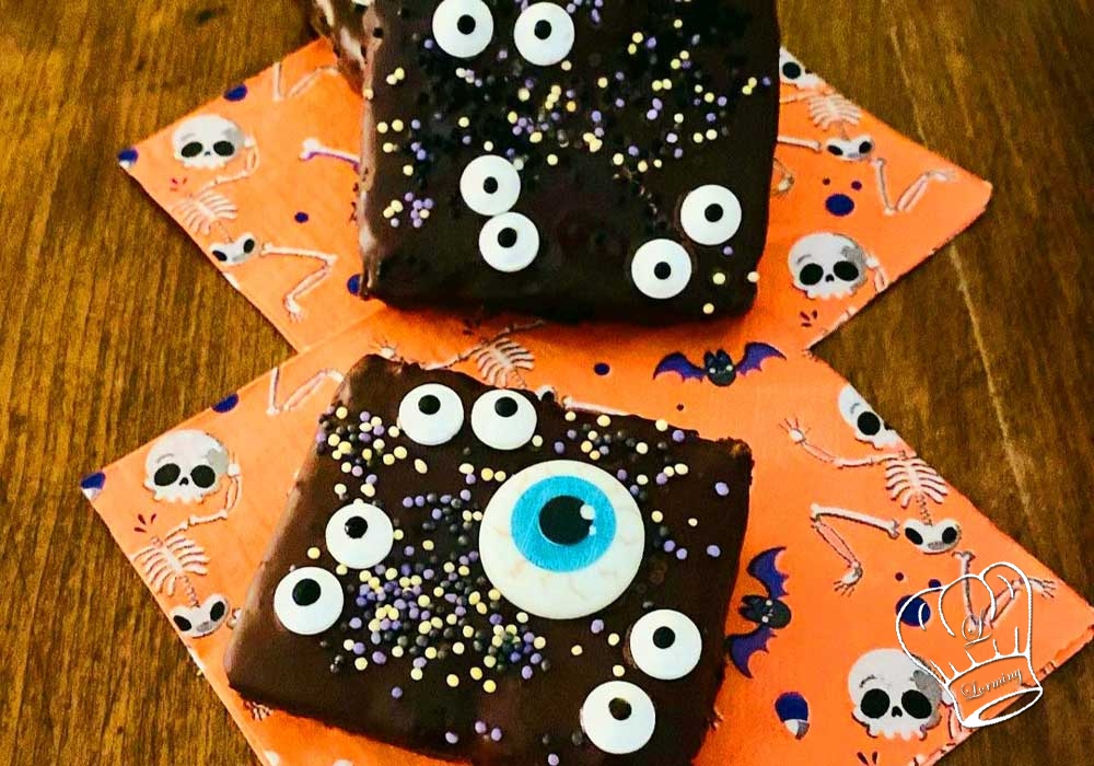 Brownie avec des yeux pour halloween