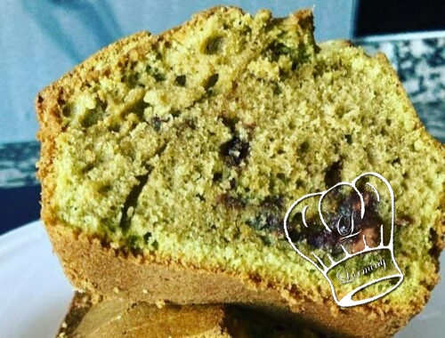 Cake matcha et chocolat