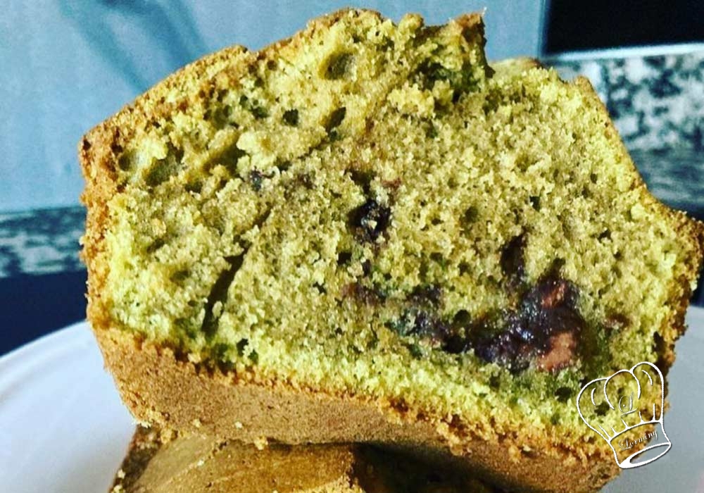 Cake matcha et chocolat