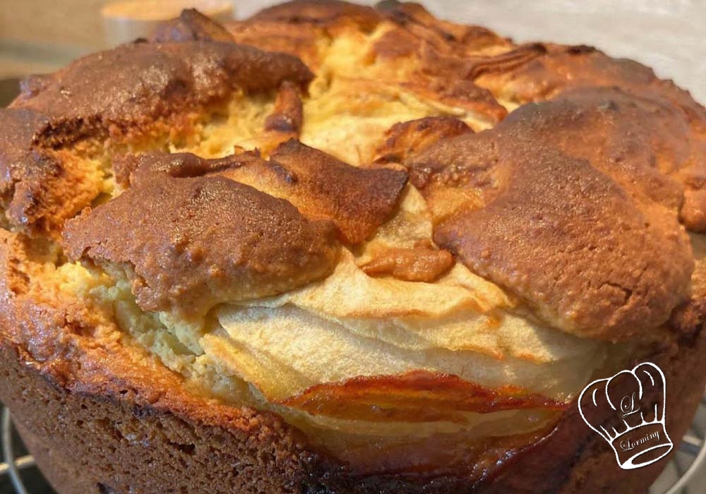 Gateau aux pommes et a la poudre damandes