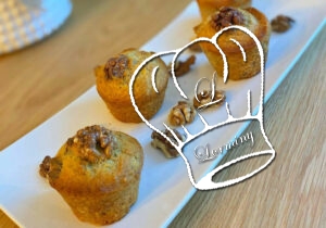 Muffins aux bananes et noix