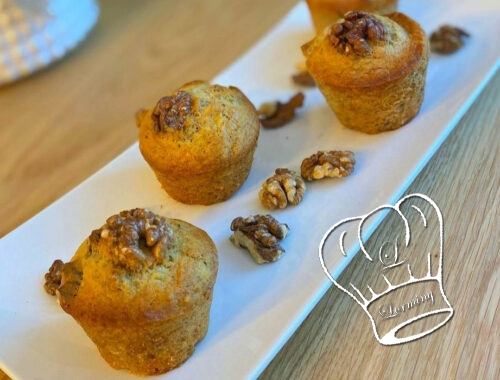 Muffins aux bananes et noix