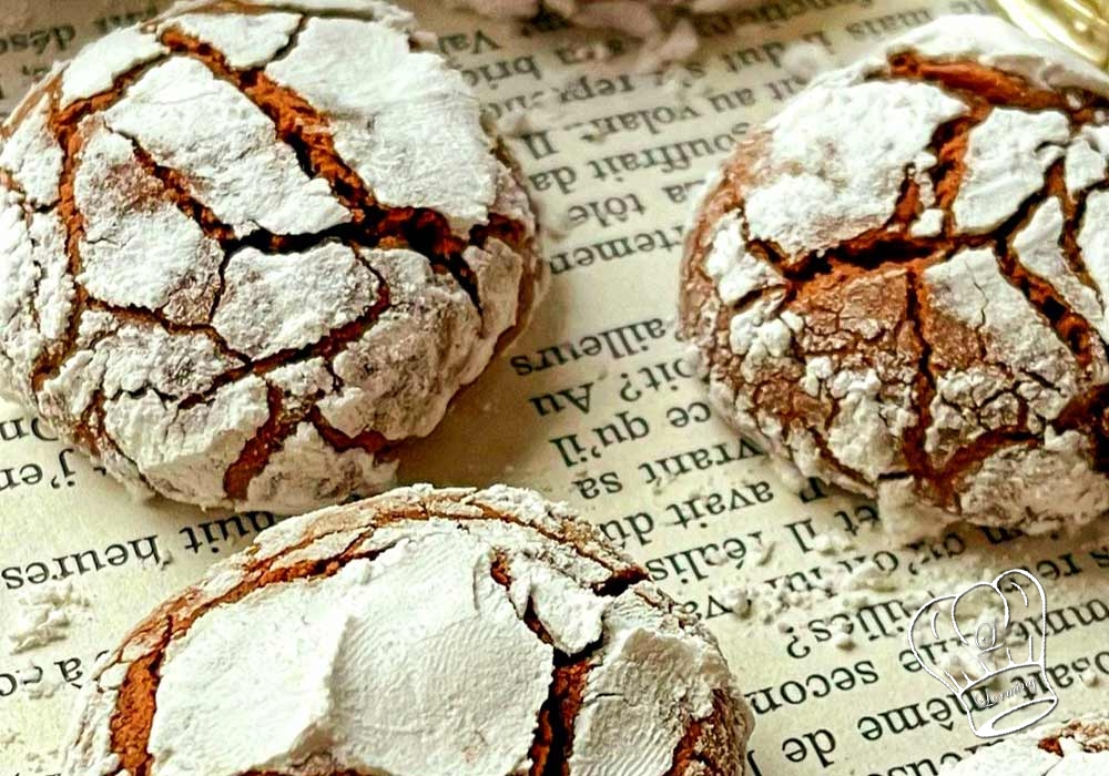 Biscuits crinkles au chocolat