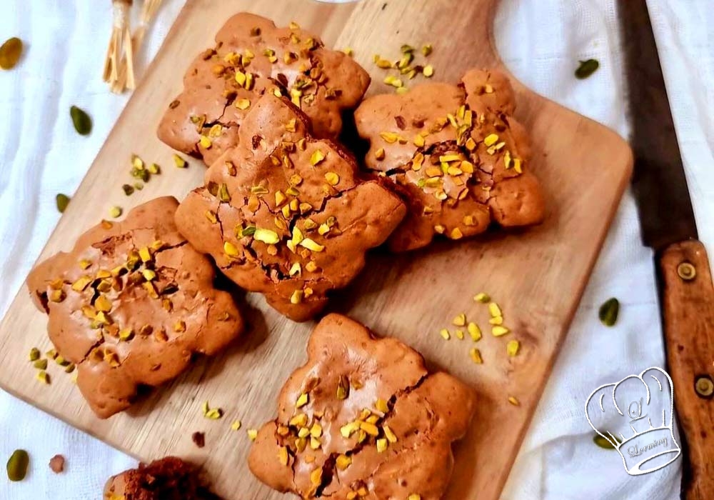 Carres moelleux au chocolat et pistaches