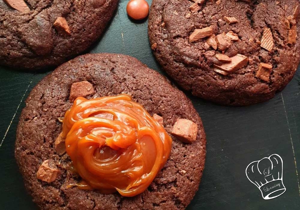 Cookies tout chocolat et peanut butter