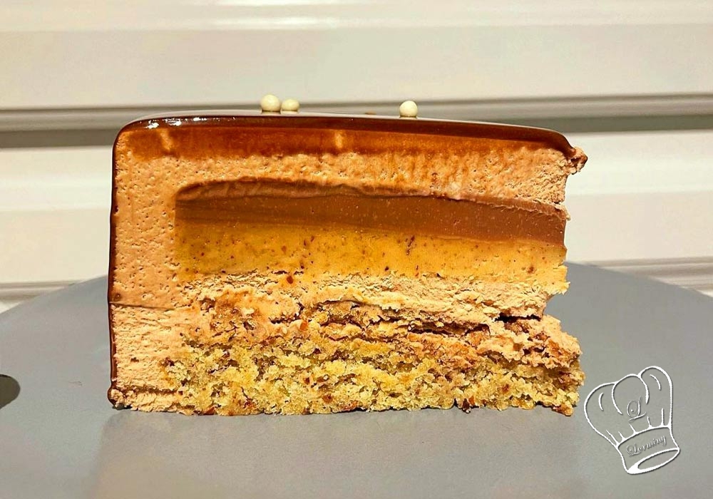 Entremet chocolat au lait et noisettes