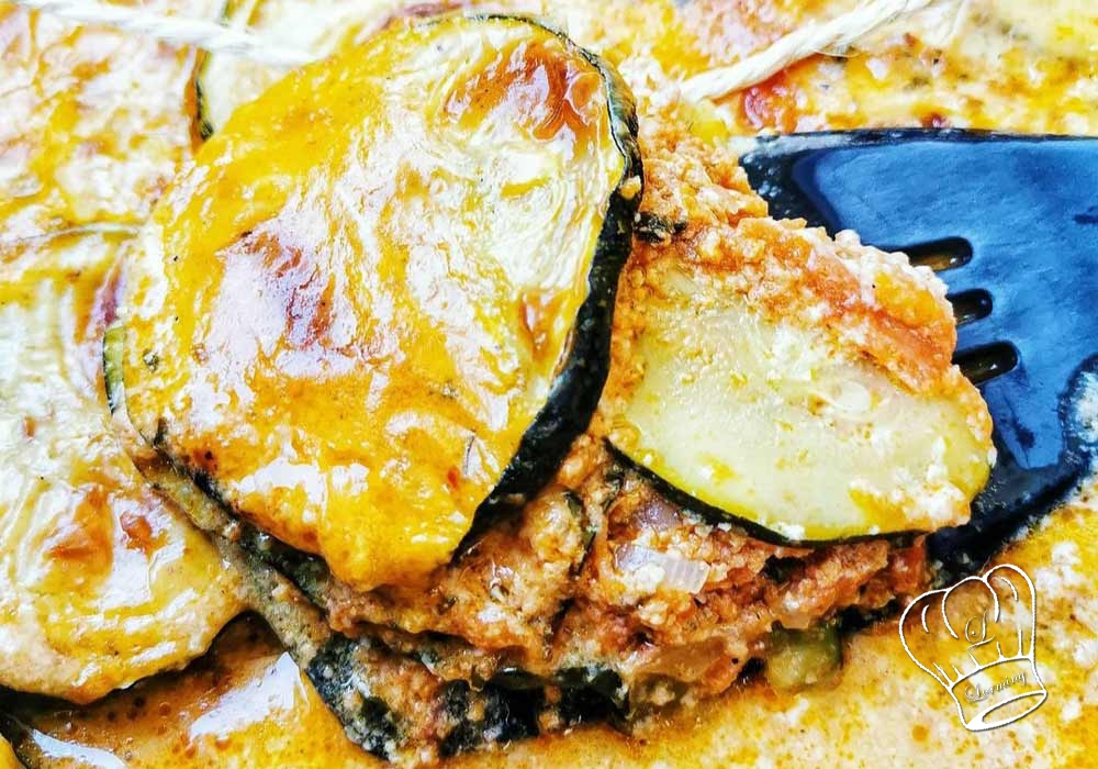 Lamelles de courgettes au boeuf hache et a la bechamel