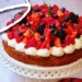 Tarte aux fruits rouges sur sable breton