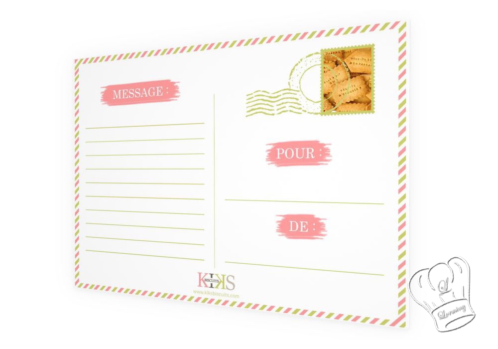 Kiks biscuits carte personnalisee