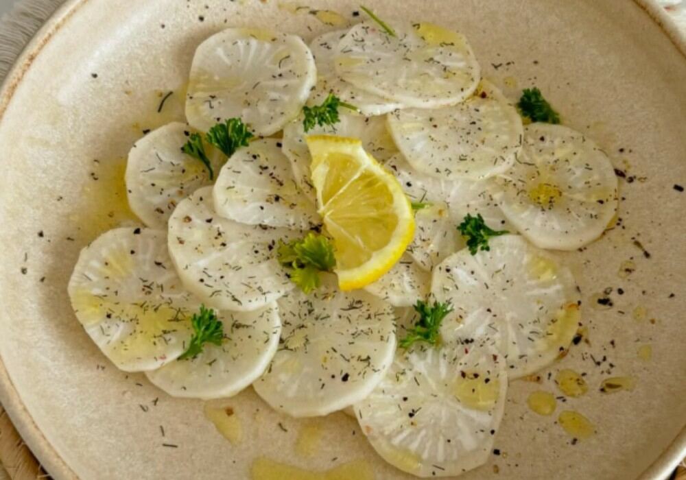 Carpaccio de radis noir