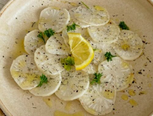 Carpaccio de radis noir