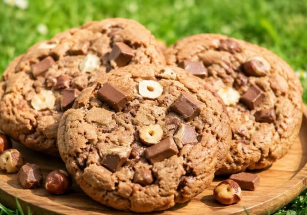 Cookies chocolat au lait & noisettes (10 à 12 gros cookies)