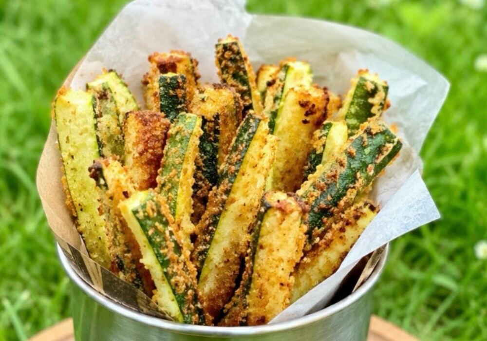 Frites de courgettes croustillantes au parmesan