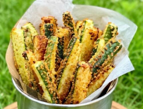 Frites de courgettes croustillantes au parmesan