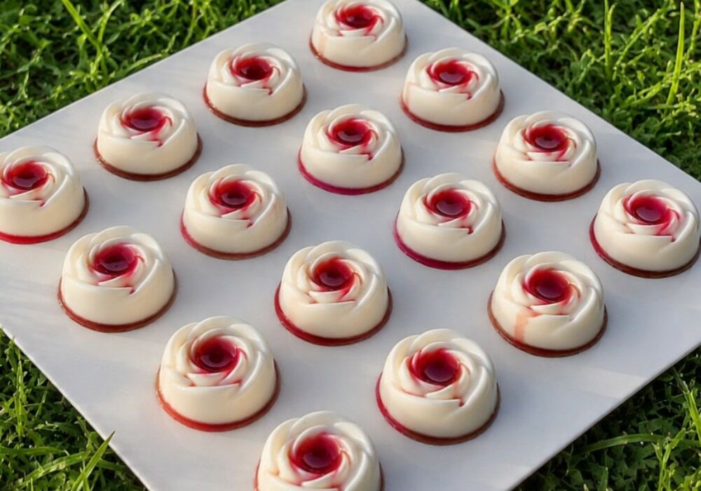 Panna cotta vanille & coulis de fruits rouges