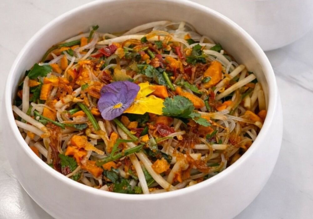 Salade aux vermicelles de riz & crevettes