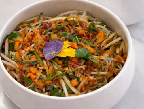 Salade aux vermicelles de riz & crevettes