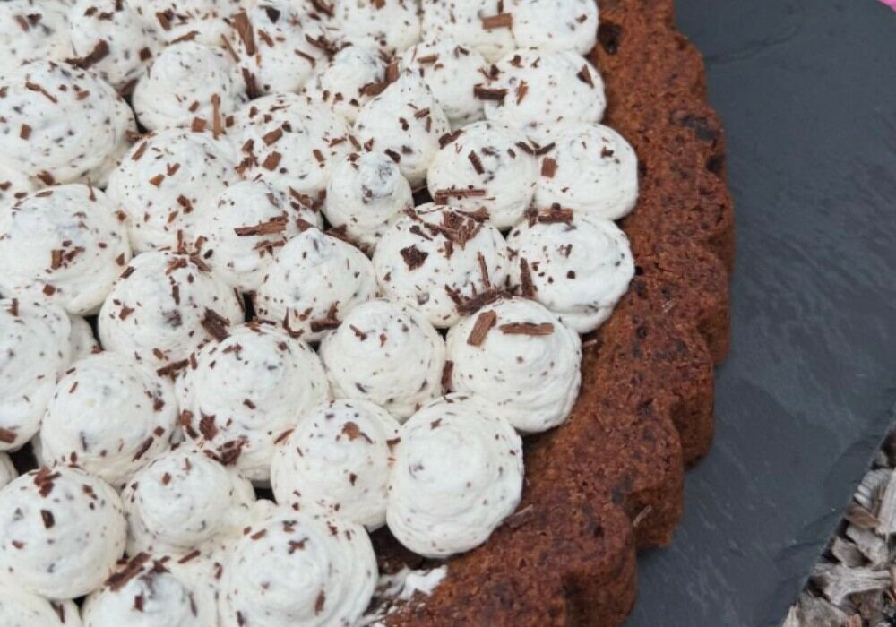 Tarte cookie choco & chantilly façon stracciatella chocolat