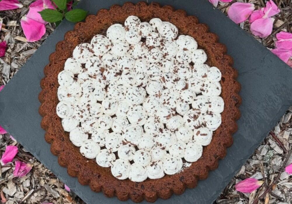 Tarte cookie choco & chantilly façon stracciatella chocolat