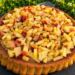 Tarte renversée caramel, compote et brunoise de pommes vanillée