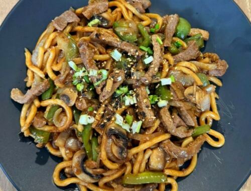 Udon sauté aux bœufs